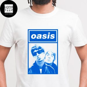 Oasis Noel And Liam Photo Blue Style Fan Gifts Classic T-Shirt