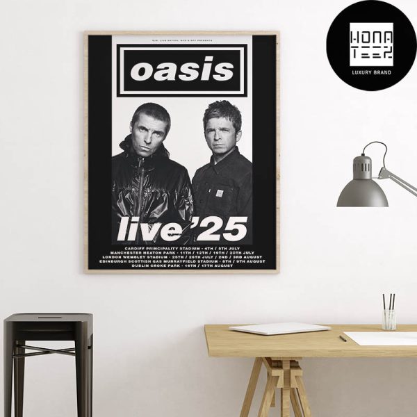 Oasis UK And Ireland Tour In Summer 2025 Tour Date Fan Gifts Home Decor Poster Canvas