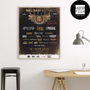 Reload Festival 2025 Lineup Fan Gifts Home Decor Poster Canvas