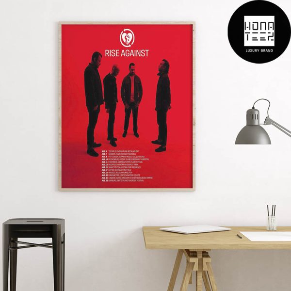 Rise Against EU And UK Tour Date 2024 Fan Gifts Home Decor Poster Canvas