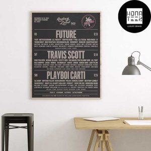 Rolling Loud 10th Aniversary at Hard Rock Stadium Miami On December 13-15 2024 Lineup Fan Gifts Home Decor Poster Canvas