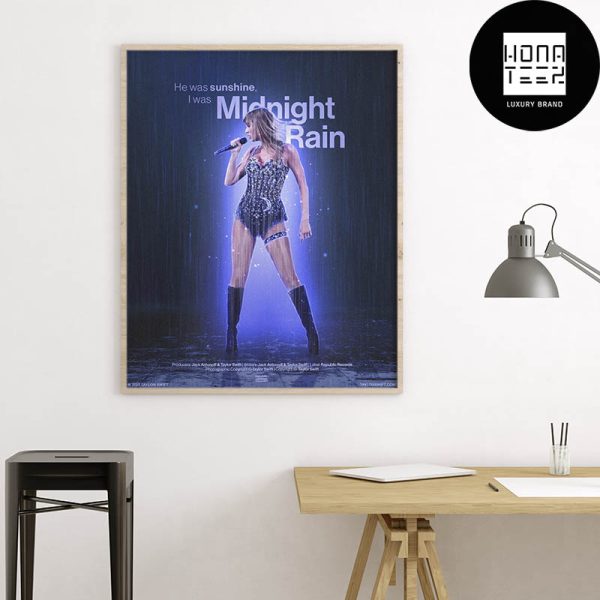 Taylor Swift He Was Sunshine I Was Midnight Rain Purple Color Fan Gifts Home Decor Poster Canvas