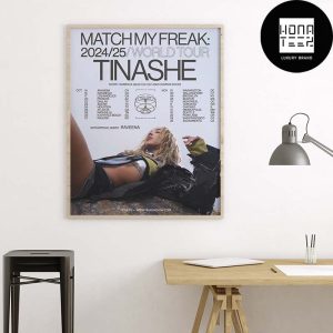 Tinashe Match My Freak World Tour 2024 2025 Tour Date Fan Gifts Home Decor Poster Canvas