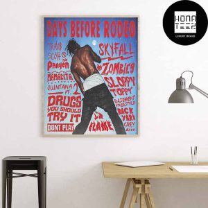 Travis Scott Days Before Rodeo Full Name Album Fan Gifts Home Decor Poster Canvas