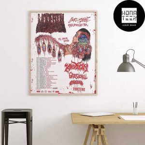 Undeath Band MORE INSANE NORTH AMERICA 2024 Tour Date Fan Gifts Home Decor Poster Canvas