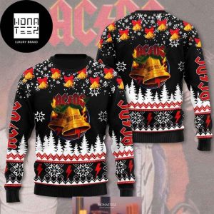 ACDC Band Jingle Hells Bells 2024 Ugly Christmas Sweater