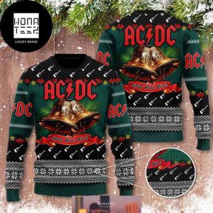 ACDC Jingle Hells Bells With Xmas Pattern 2024 Ugly Christmas Sweater