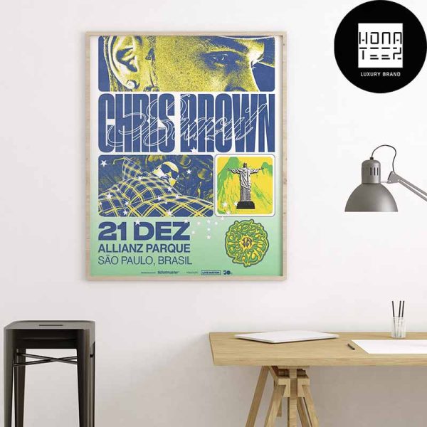 Chris Brown Concert At Allianz Parque In São Paulo On December 21st 2024 Fan Gifts Home Decor Poster Canvas