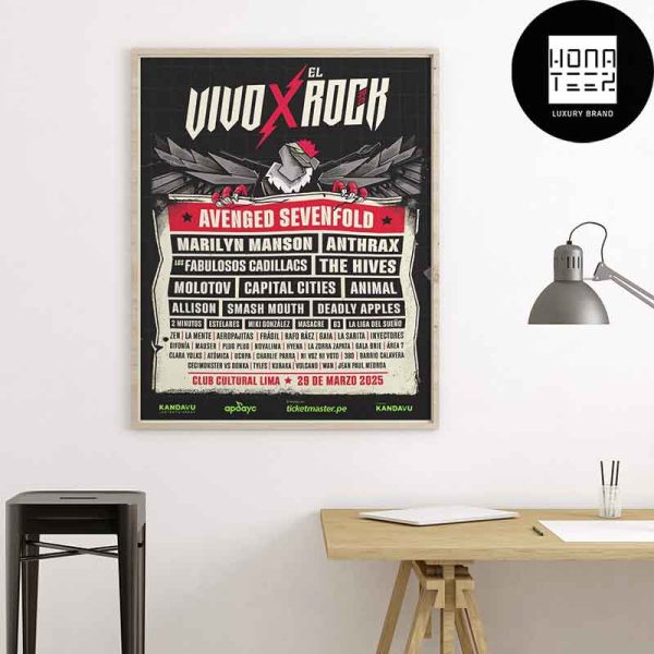 Festival VIVO X EL ROCK 2025 Lineup Fan Gifts Home Decor Poster Canvas