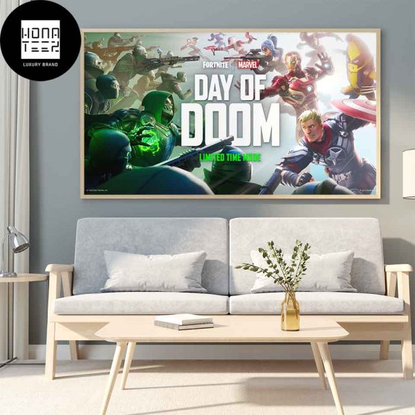 Fortnite X Marvel Day Of Doom Fan Gifts Home Decor Poster Canvas