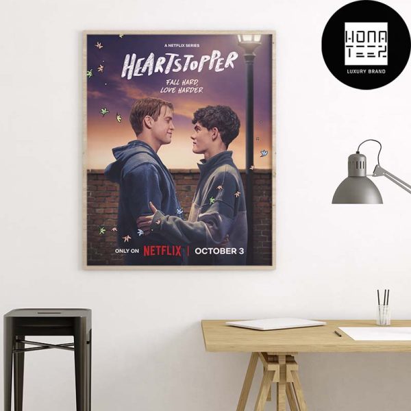 Heartstopper Season 3 Fall Hard Lover Harder On Netflix October 03 2024 Fan Gifts Home Decor Poster Canvas