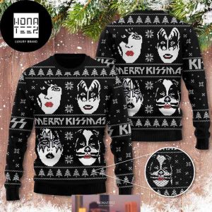 Kiss Band Member With With Xmas Pattern 2024 Ugly Christmas Sweater