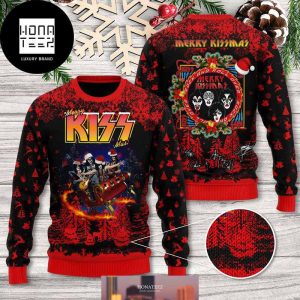 Kiss Band Merry Kissmas Rock And Roll Over 2024 Christmas Ugly Sweater