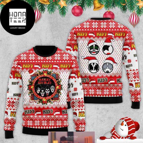 Kiss Band Rock And Roll Over Orange Color Logo V2 2024 Ugly Christmas Sweater