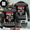 Merry Kissmas For Kiss Band Lovers With Black Reindeer Pattern 2024 Ugly Christmas Sweater