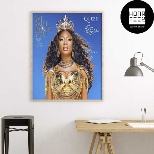 Megan Thee Stallion’s Version Of Queen’s We Will Rock You Home Decor Poster Canvas