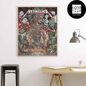 Metallica M72 World Tour At Estadio GNP Seguros Mexico City On September 27 2024 Native Mexico Skull Fan Gifts Home Decor Poster Canvas