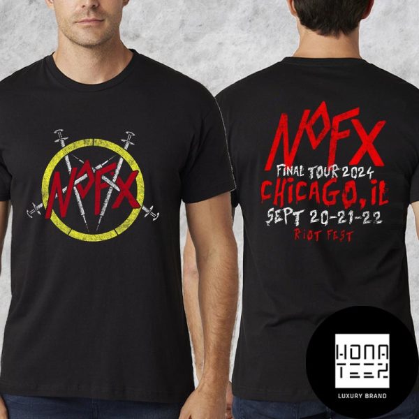 NOFX Final Tour 2024 In Chicago IL On September 2024 Slayer Style Fan Gifts Classic T-Shirt