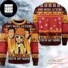 Nirvana Band And Rick And Morty Santa With Xmas Pattern Yellow Color 2024 Ugly Christmas Sweater