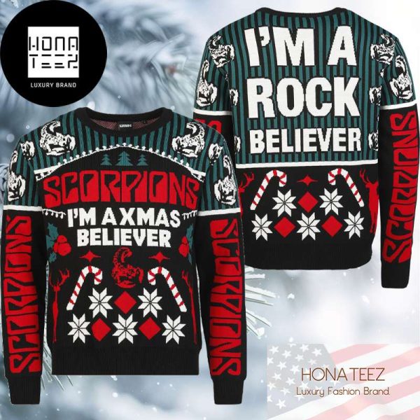 Scorpions I’m A Xmas Believer I’m A Rock Believer 2024 Ugly Christmas Sweater