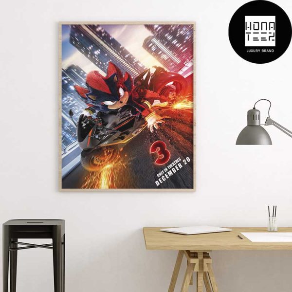 Sonic The Hedgehog 3 Prepare To Be Stopped In Your Tracks Fan Gifts Home Decor Poster Canvas