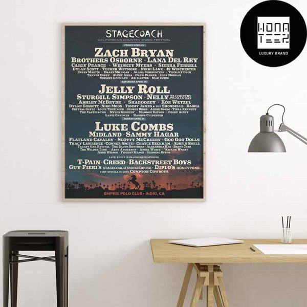 Stagecoach Country Music Festival 2025 Lineup At Empire Polo Club In Indio CA Fan Gifts Home Decor Poster Canvas