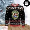 Nirvana Band And Rick And Morty Santa With Xmas Pattern Yellow Color 2024 Ugly Christmas Sweater