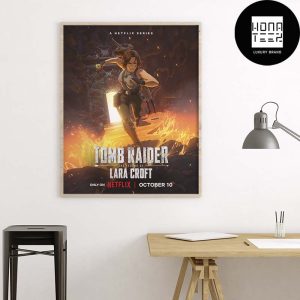 TOMB RAIDER THE LEGEND OF LARA CROFT On Netflix October 10 2024 Fan Gifts Home Decor Poster Canvas