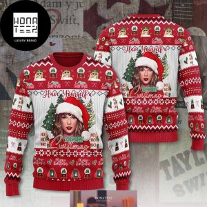 Taylor Swift Have Yourself A Merry Swiftmas Hohoho 2024 Ugly Christmas Sweater