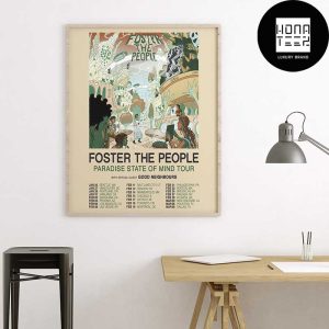 Foster The People Paradise State Of Mind North American Tour 2025 Fan Gifts Home Decor Poster Canvas