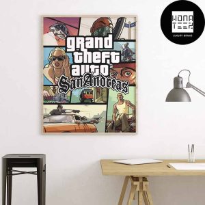 GTA San Andreas 20 Year Anniversary Fan Gifts Home Decor Poster Canvas