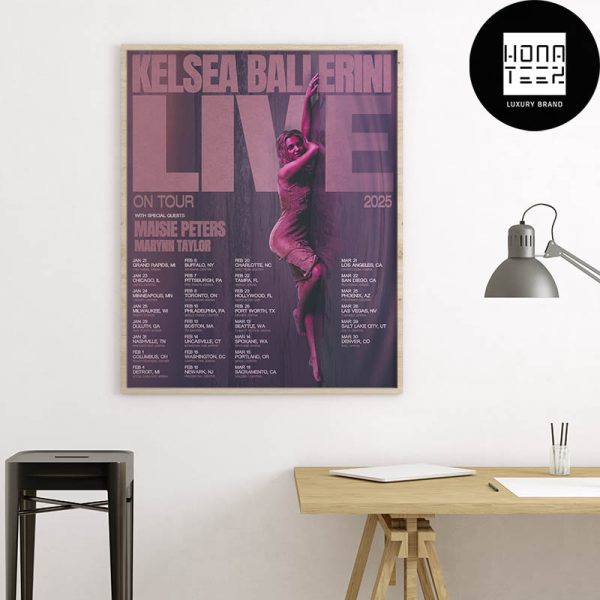 Kelsea Ballerini Live On Tour Dates 2025 Fan Gifts Home Decor Poster Canvas