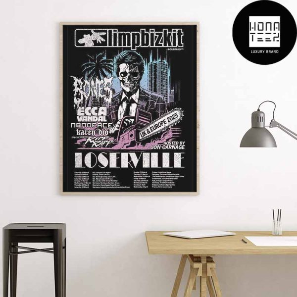 Limp Bizkit UK And Europe Tour Dates 2025 Fan Gifts Home Decor Poster Canvas