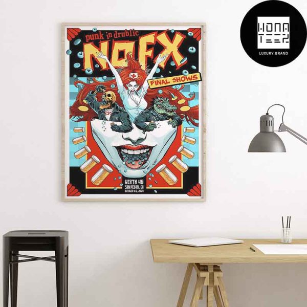 NOFX Final Shows Punk In Drublic Festival In San Pedro CA On October 4-6 2024 Fan Gifts Home Decor Poster Canvas