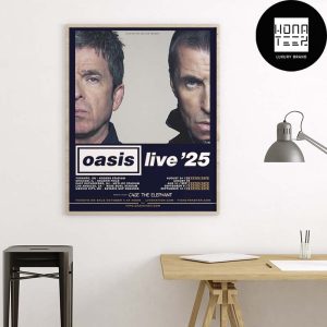 Oasis Live 25 North America Tour Date 2024 Fan Gifts Home Decor Poster Canvas