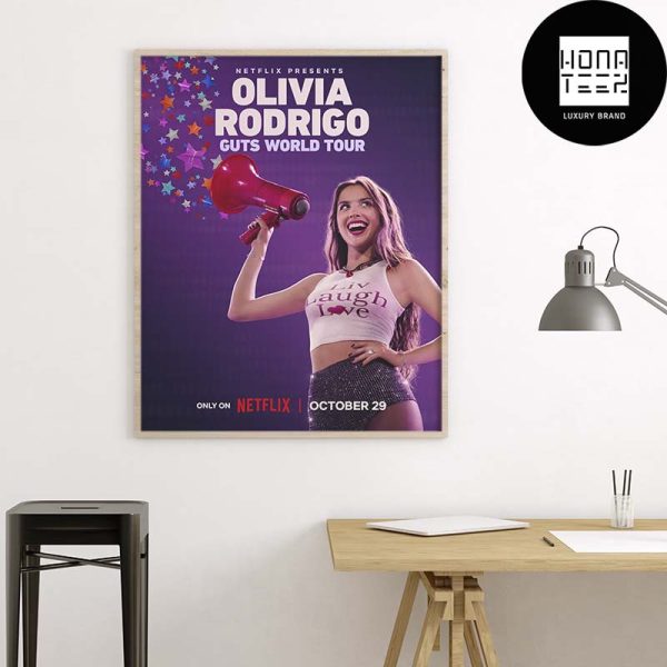 Olivia Rodrigo Guts World Tour On Netflix October 29 2024 Fan Gifts Home Decor Poster Canvas