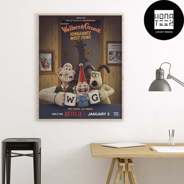 Wallace & Gromit Vengeance Most Fowl 2024 First Poster Home Decor Poster Canvas