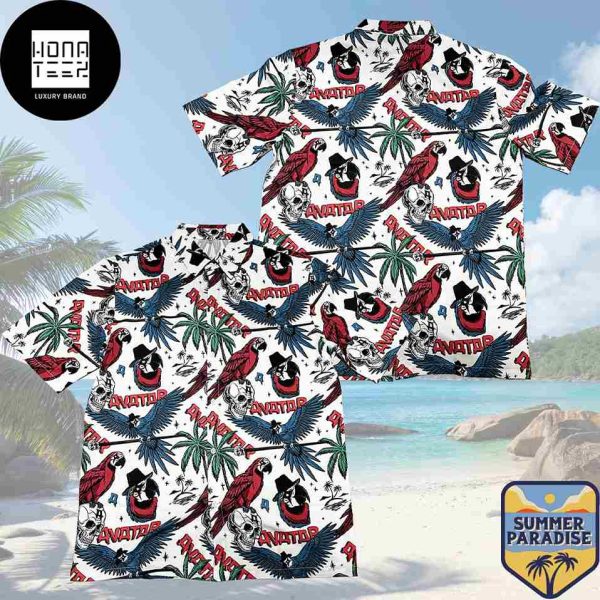 Avatar Band Red And Blue Parrot With Tropical Flowers Pattern 2025 Trending Hawaiian Shirt