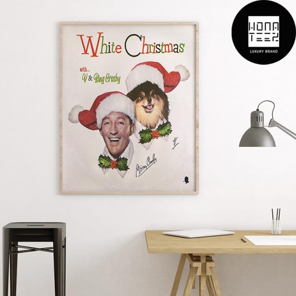 Bing Crosby And V Of BTS White Christmas Reimagined Version Fan Gifts Home Decor Poster Canvas