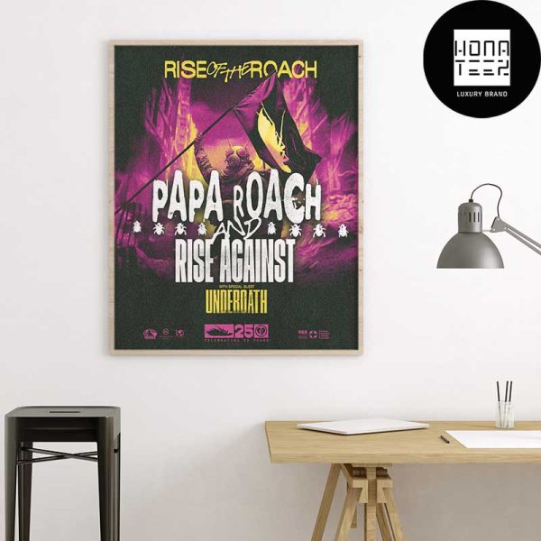 Papa Roach Rise Of The Roach US Tour 2025 Fan Gifts Home Decor Poster Canvas