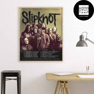 Slipknot 2025 Europe Tour Dates Fan Gifts Home Decor Poster Canvas