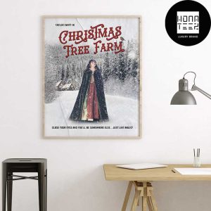 Taylor Swift In Christmas Tree Farm Fan Gifts Home Decor Poster Canvas