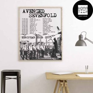 Avenged Sevenfold 2025 European Tour Dates Fan Gifts Home Decor Poster Canvas