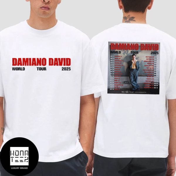 Damiano David World Tour 2025 Tour Dates Fan Gifts Two Sides Classic T-Shirt