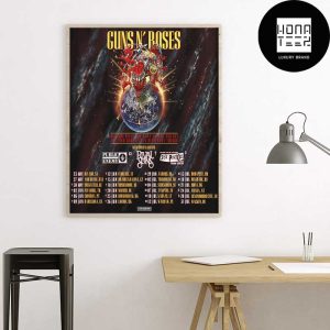 Guns N’ Roses Europe And Middle East 2025 Stadium Tour Dates Fan Gifts Home Decor Poster Canvas