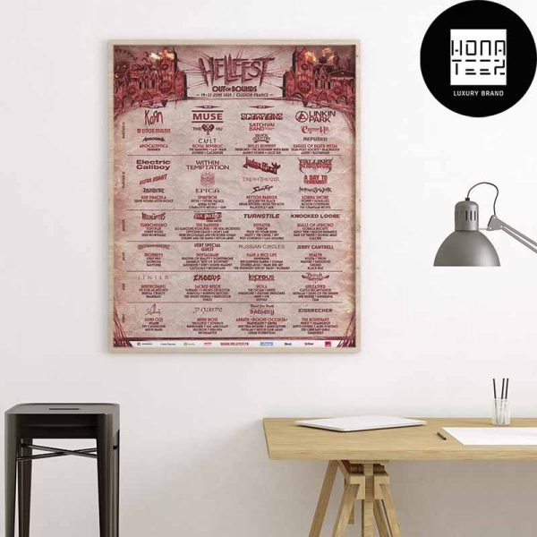 Hellfest Out Of Bounds Open Air Festival 2025 Lineup Fan Gifts Home Decor Poster Canvas