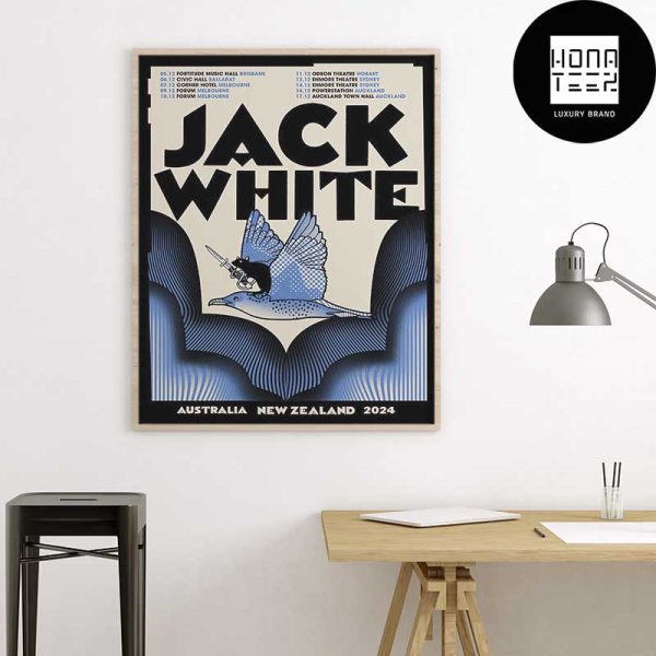 Jack White Poster For AUS And NZ Tour Dates 2024 Fan Gifts Home Decor Poster Canvas