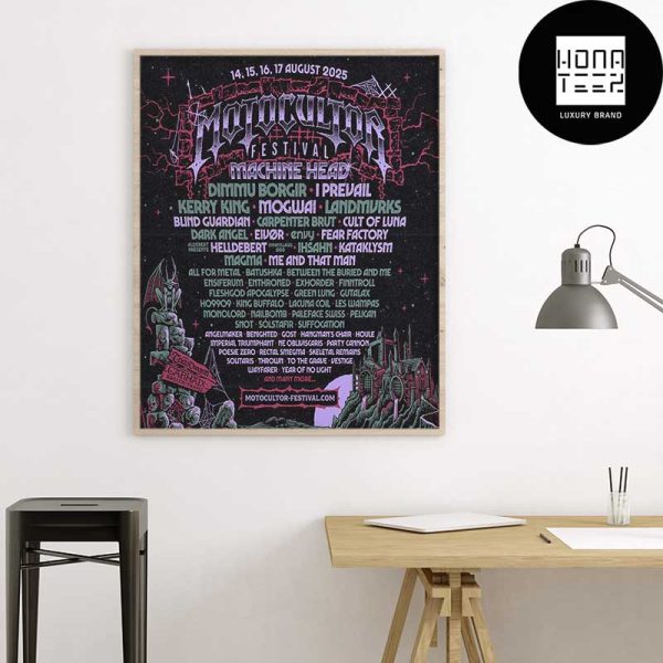 Motocultor Festival 2025 Lineup Fan Gifts Home Decor Poster Canvas