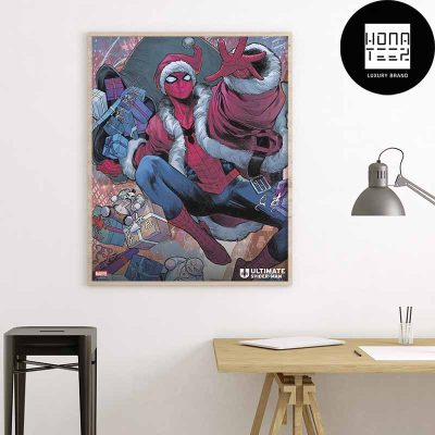 Ultimate Spider-Man Santa Christmas 2024 Fan Gifts Home Decor Poster Canvas