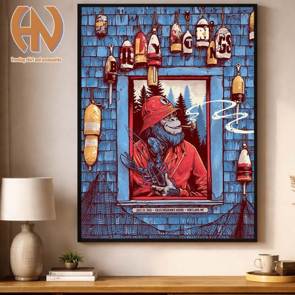 Billy Strings Portland Dan Dippel Night 1 Poster For July 24 2026 At the Cross Insurance Arena In Maine Poster Canvas